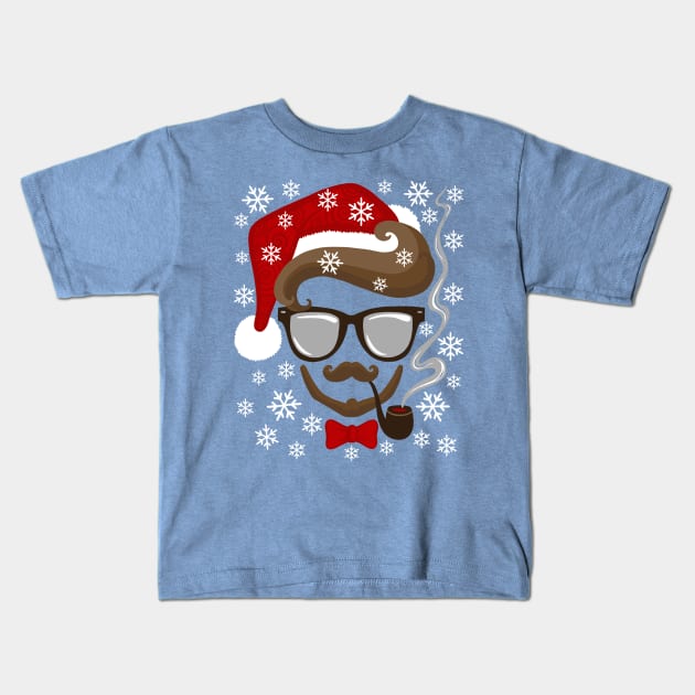 Hipster Holiday Kids T-Shirt by OfficeInk